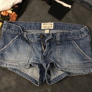 Abercrombie blue jean shorts